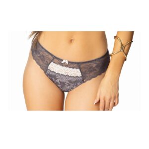 HELEN grafitowe koronkowe tangi Dama Kier