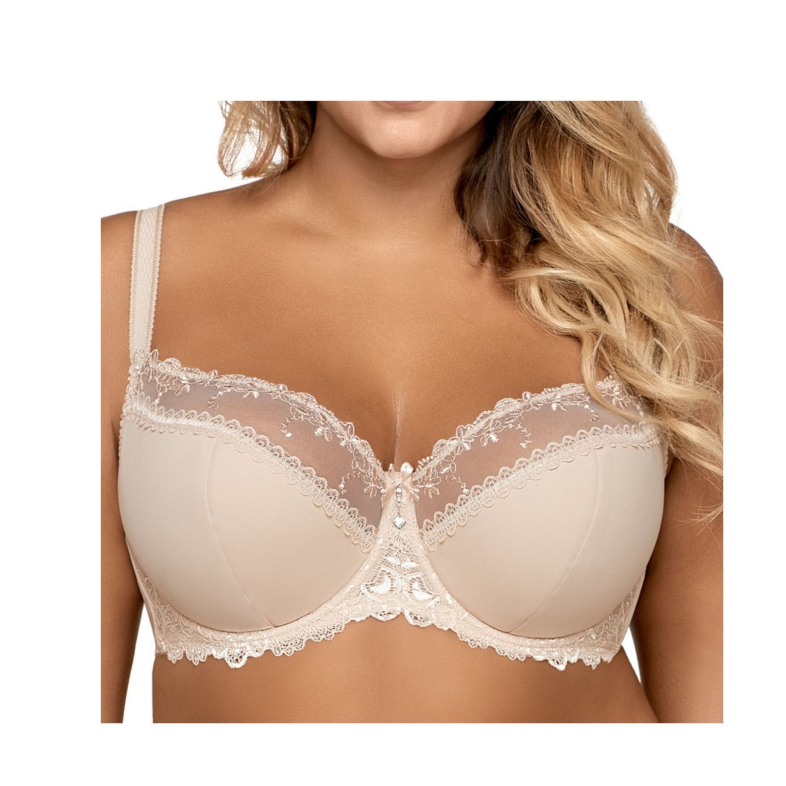 Stanik 1030 biustonosz półusztywniany Ava idealny pod każdą kreację - beżowy - obrazek 3