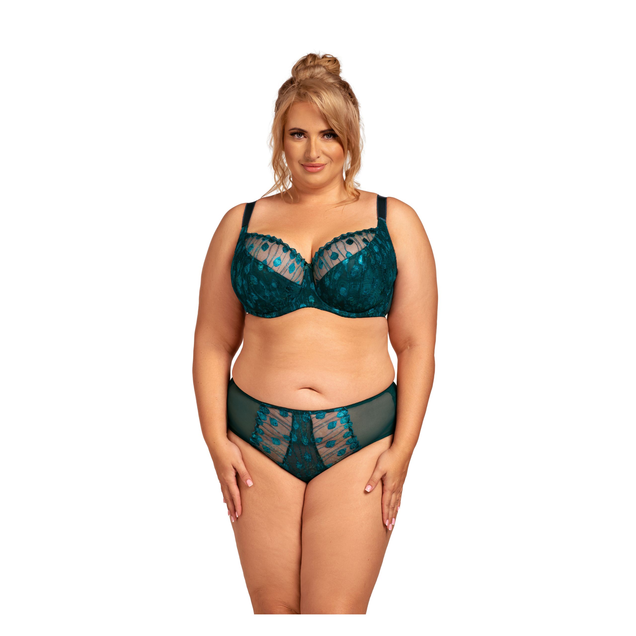 Figi pełne Ines – zmysłowe dopełnienie kompletu Ines - pawie pióro - obrazek 4