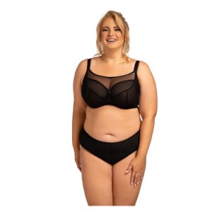 PIĘKNY CZARNY BIUSTONOSZ Z TOPEM-SALMA CROP-NESSA