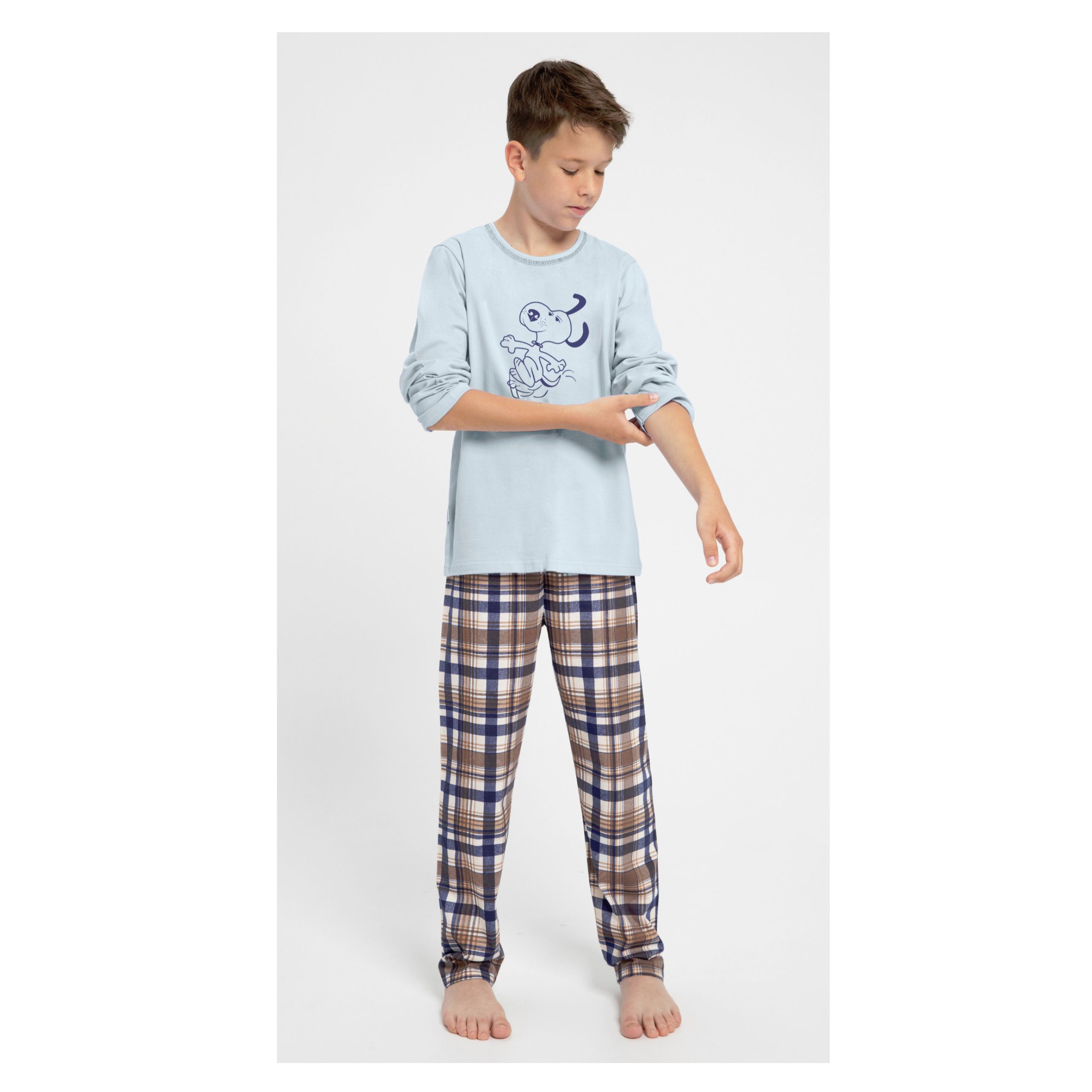 Piżama młodzieżowa z długim rękawem PARKER 3086 TARO - obrazek 2