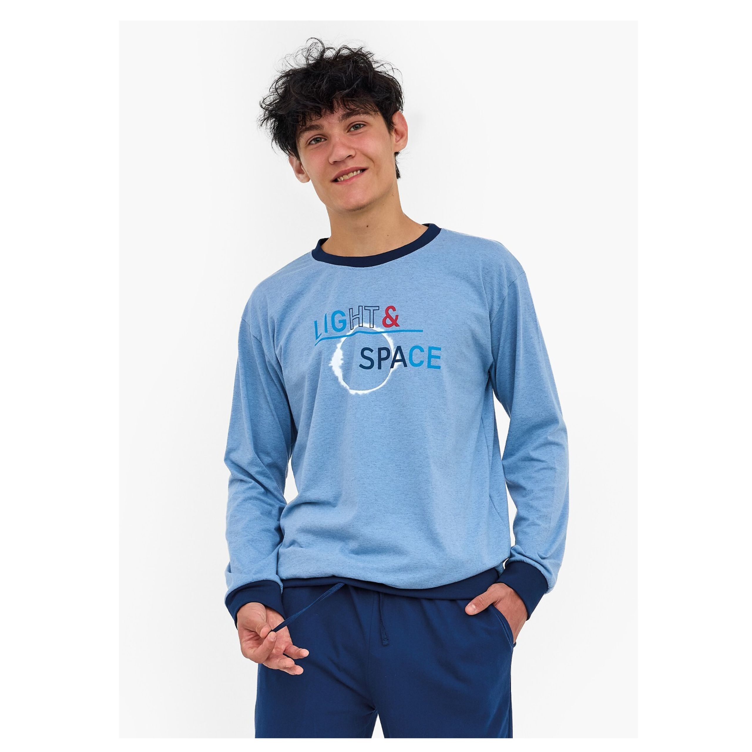 Piżama młodzieżowa z długim rękawem LIGHT Cornette - obrazek 2