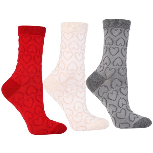 Skarpetki damskie w serduszka Moraj (CSLW250-002)