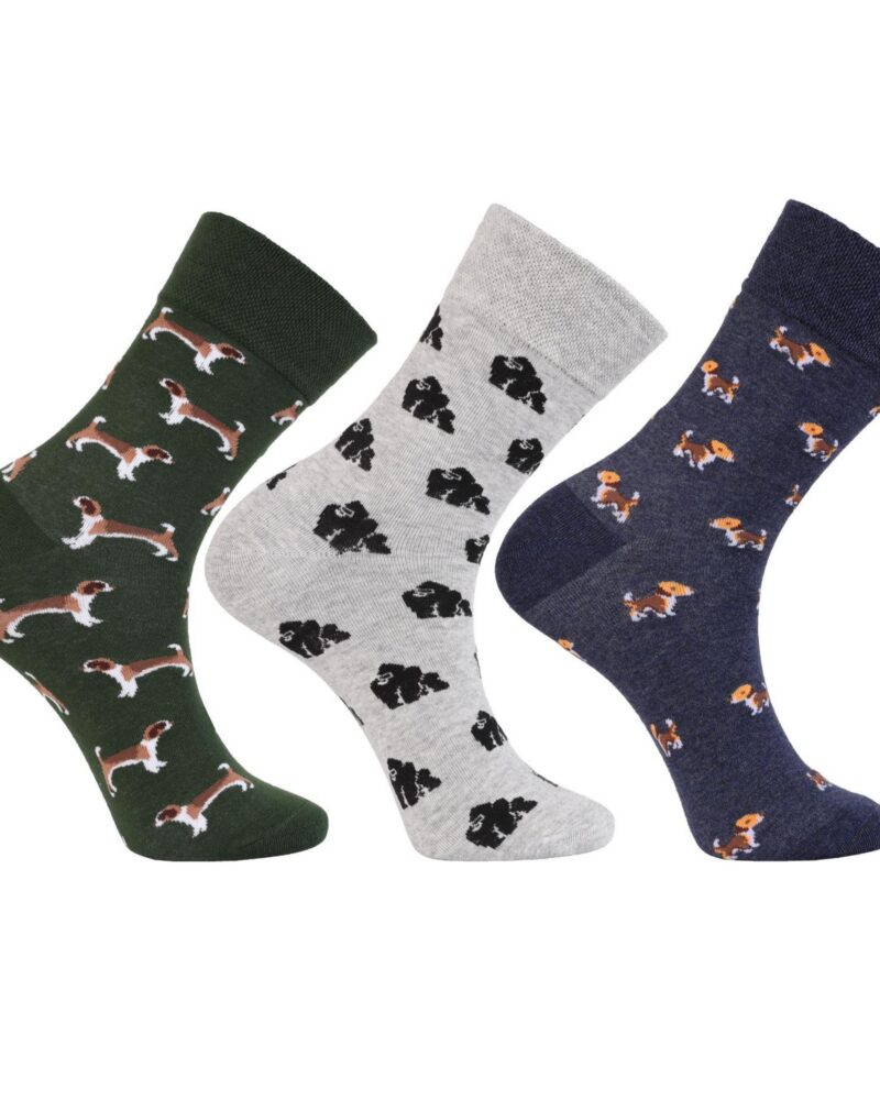 Męskie śmieszne skarpety w zwierzęta Moraj (CML400-021)