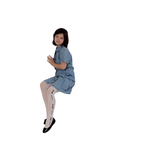 LOVE YOURSELF rajstopy dla nastolatki 40DEN z napisem bocznym