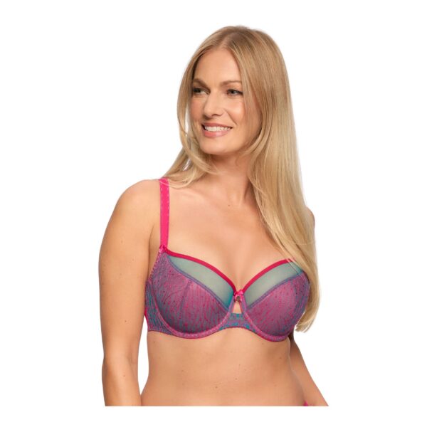 Stanik Ariel biustonosz półusztywniany letni fuksja róż  Gaia