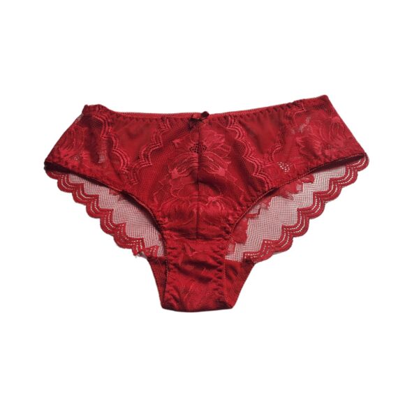 MELANIE czerwone koronkowe figi Dama Kier