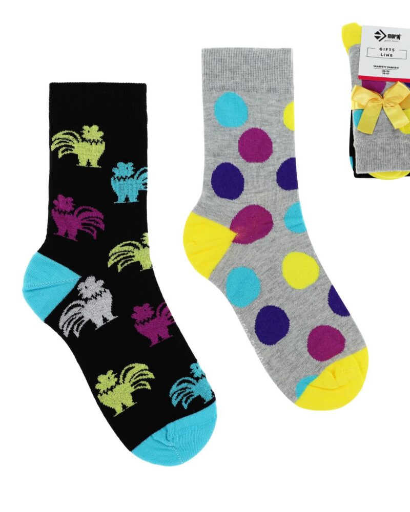 Skarpety wielkanocne z kurami zestaw Moraj