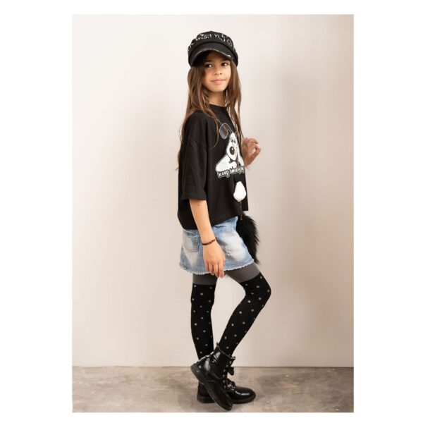 TWILIGHT czarne rajstopy w gwiazdki Knittex