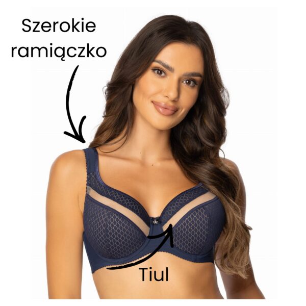 Granatowy biustonosz semi soft PATRYCJA