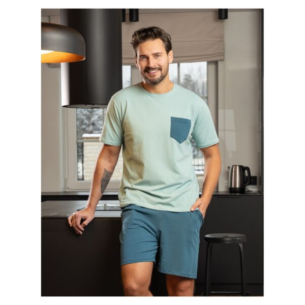 Męska piżama bawełniana z krótkim rękawem i krótkimi spodniami Moraj (PDM4100-010)