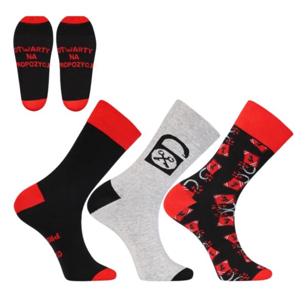 Męskie skarpety walentynkowe Moraj (CMLW350-029)
