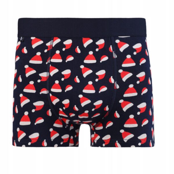 Bokserki męskie bawełna dopasowane świąteczne Moraj czapki - prezent mikołaj (MBX600-500)