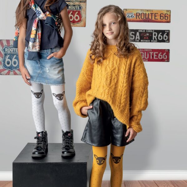 Rajstopy dla dziewczynki z jelonkiem Knittex (Felinka)