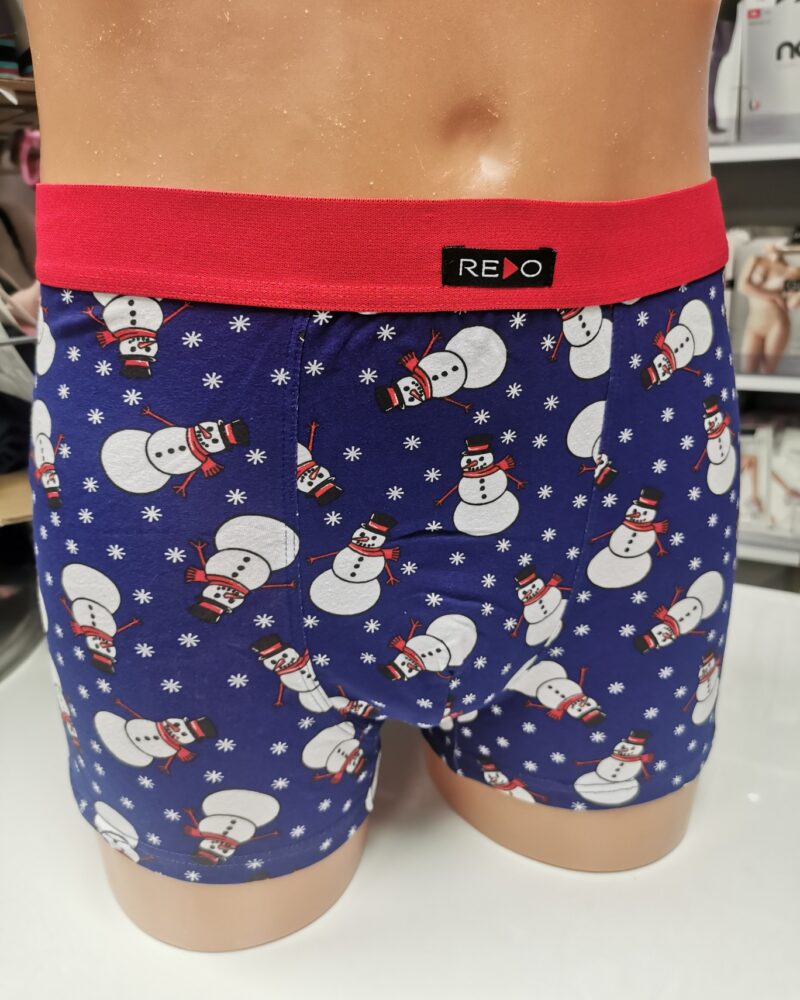 Świąteczne bokserki w bałwany