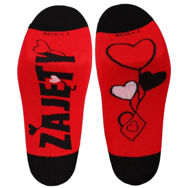 Stopki męskie walentynkowe z napisem Zajęty Moraj (CSM170-522)