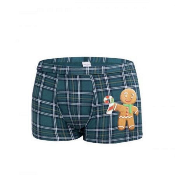Męskie bawełniane bokserki świąteczne w kratę Cornette COOKIE 5