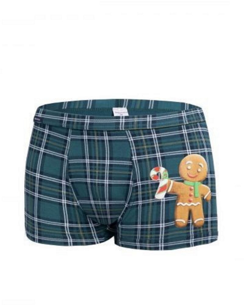 Męskie bawełniane bokserki świąteczne w kratę Cornette COOKIE 5