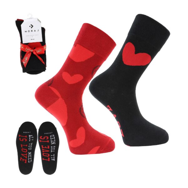 Skarpety walentynkowe w serca 2-pak Moraj (CMLW350-012/2)
