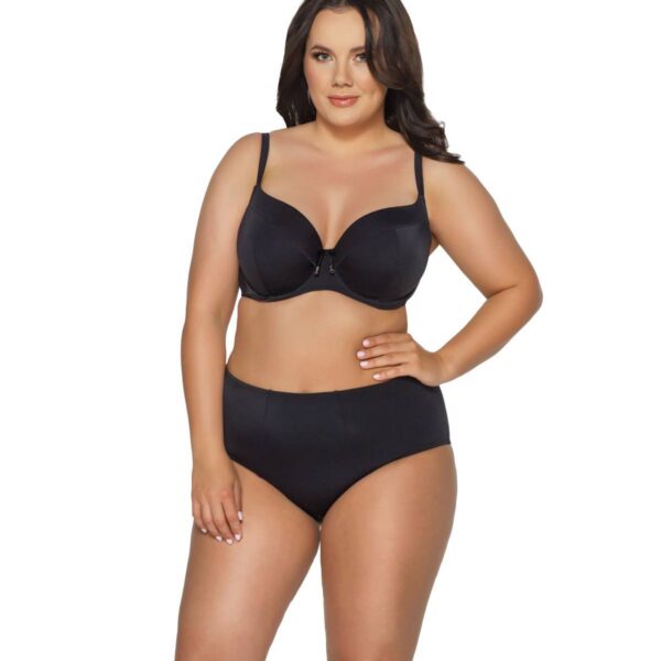 Wysokie klasyczne czarne figi kąpielowe Ava (SF-13/4)