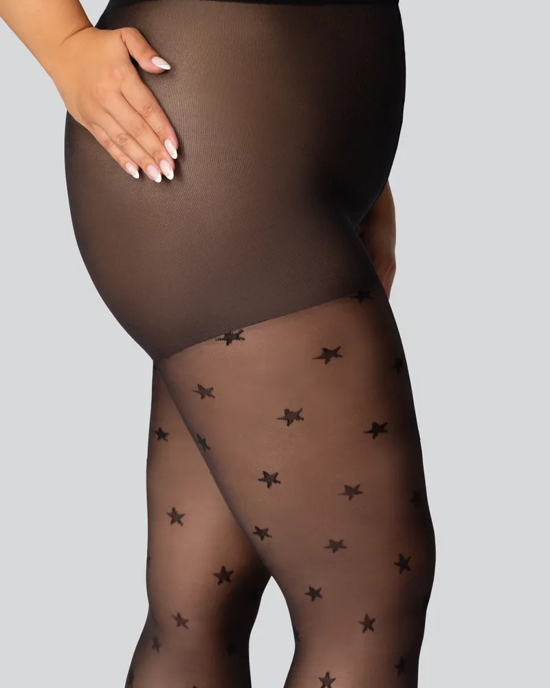 Star rajstopy plus size w gwiazdki 30 den Mona