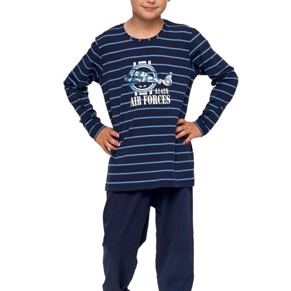 Piżama chłopięca z długim rękawem helikopter