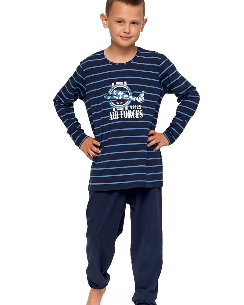 Piżama chłopięca z długim rękawem helikopter