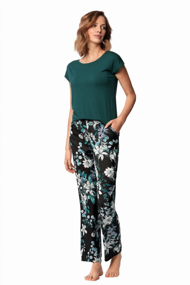 Elegancka piżama z satynowymi spodniami Nipplex (Xena)