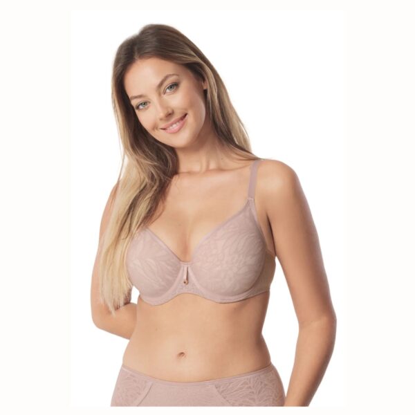 Biustonosz z płaskiej koronki NELA w przepięknym kolorze cappuccino